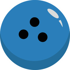 Vibrant blue bowling ball ready for strike action vector