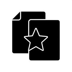 Favorited Document Icon Starred File Symbol for Business Ethics, User Interface Design