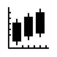 Stock market chart showing upward trend with candlestick analysis visualization
