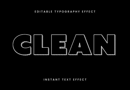Outline Bold Text Effect