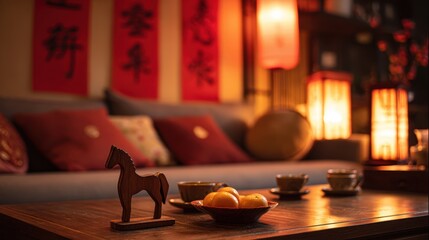 Cozy decor in a warm and inviting traditional living space