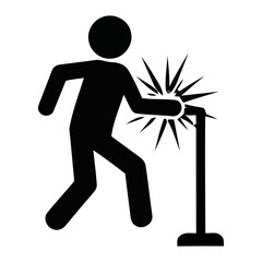 black safety warning icons