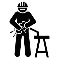 black safety warning icons