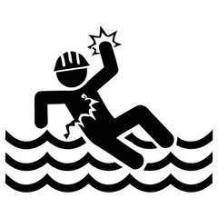 black safety warning icons