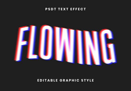 Colorful Flowing Color Glitch Text Effect RGB Motion Font