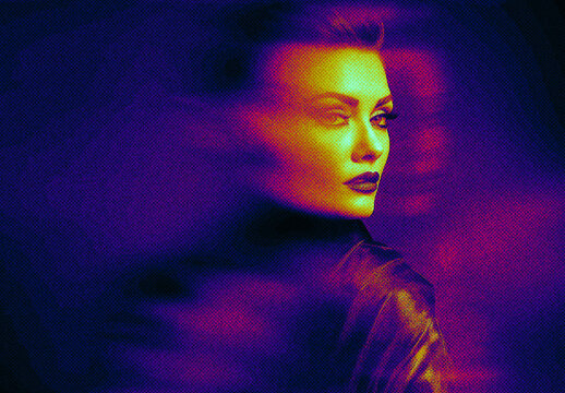 Orange And Blue Smudged Gradient Photo Effect