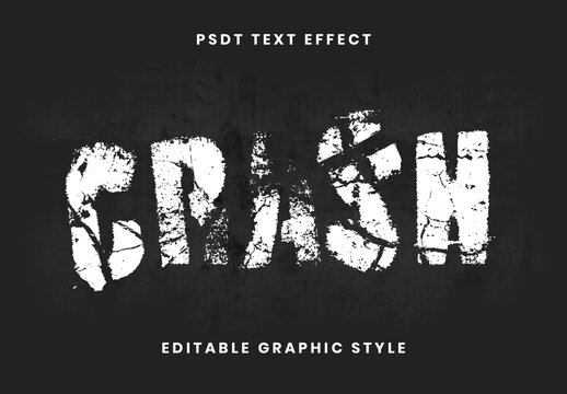 White Broken Text Effect Distressed Grunge Font