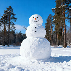 snowman in the forest