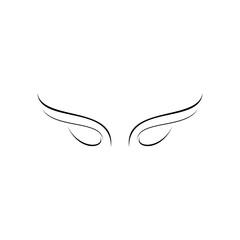 abstract eye logo, beauty symbol design