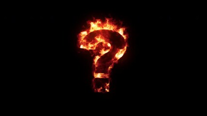 Burning Question mark - Powered by Adobe