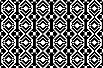 Seamless rug, carpet geometric monochrome pattern.