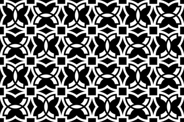 Seamless rug, carpet geometric monochrome pattern.