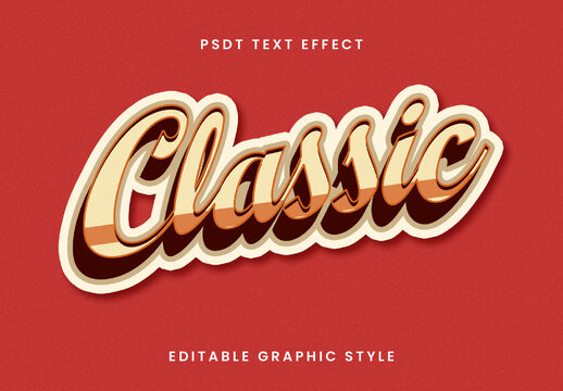 Retro Vintage Layered Text Effect