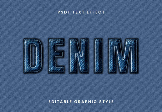 Denim Embroidery Text Effect