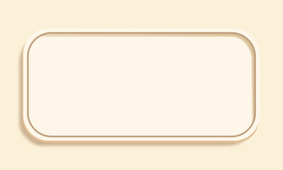 Simple Beige Banner with Rounded Corners and Soft Shadow