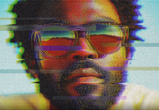 Glitch Distortion Photo Effect