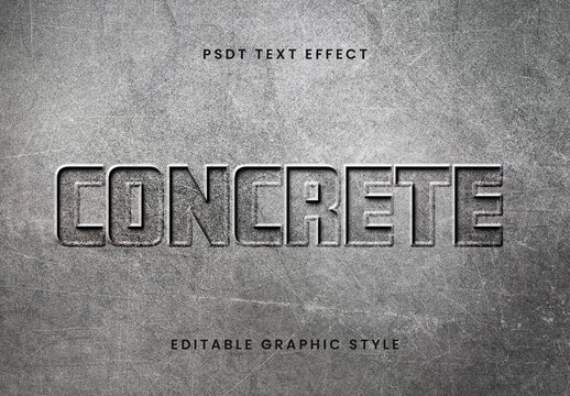Gray And Black Engraved Concrete Text Effect Bold Industrial Font