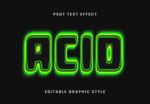 Green Toxic Text Effect Futuristic Neon Font