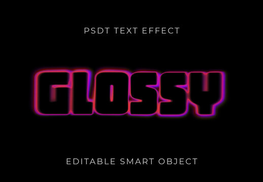 Black And Violet Futuristic Blurry Distortion Text Effect Glossy Bold Font
