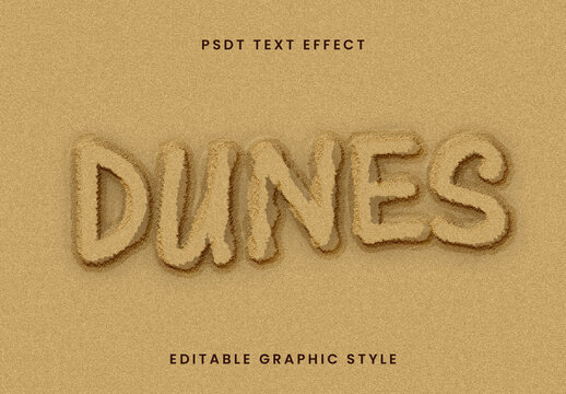 Beige And Brown Sand Text Effect Desert Grains Font
