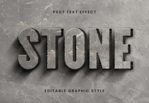 Rough Stone Shadow Text Effect