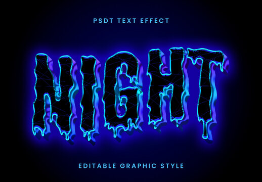 Blue Creepy Glowing Text Effect Dripping Horror Font