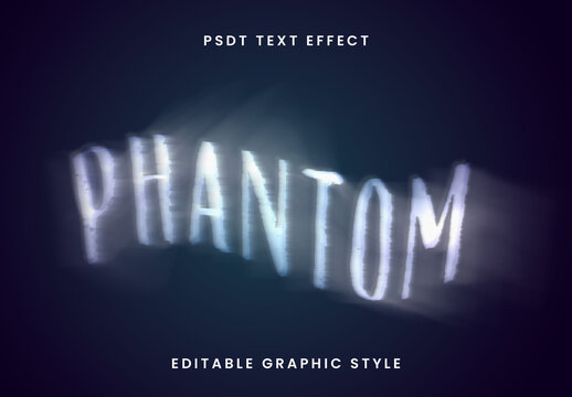 White Phantom Text Effect Spirit Ghost Horror Font