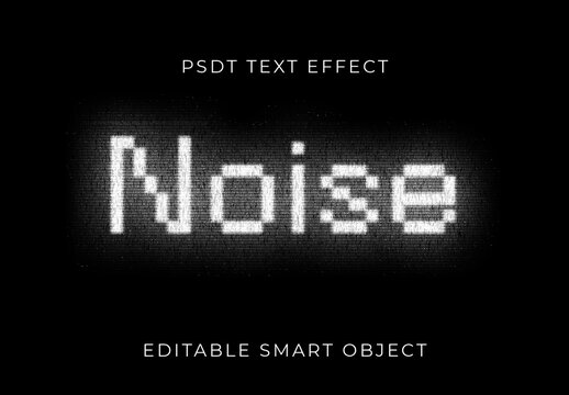 Black And White Retro Wave CRT Scanline Arcade Text Effect Pixel Distorted Font