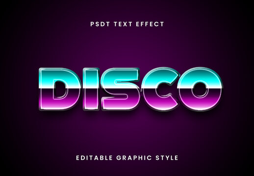Purple And Blue 80s Retro Style Text Effect Bold Gradient Font