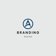 Flat design Letter shape a logo