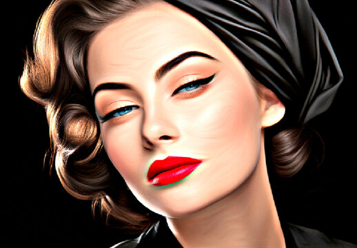 Black And White Oil Paint Photo Effect