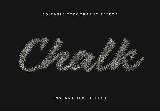 White Chalk Blackboard Text Effect Script Rough Crayon Font