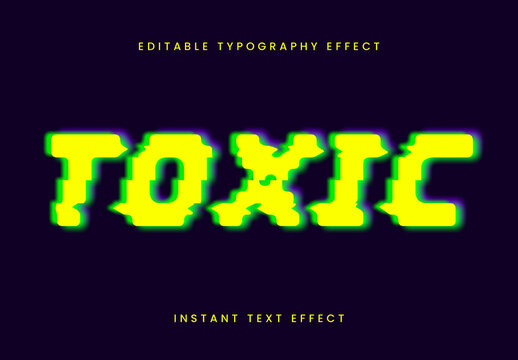 Toxic Glitch Text Effect