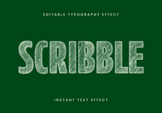 White Chalk Blackboard Text Effect Crayon Handdrawn Sketch Font