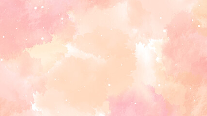 淡いピンクの滲み水彩背景　テクスチャ