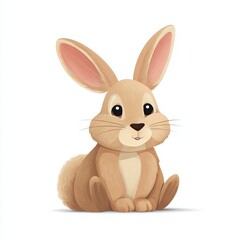 Obraz premium An adorable rabbit sitting prettily, with a soft fur, in a lovely sitting position, its eye-catching