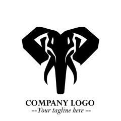 Majestic Elephant Logo Symbol with Elegant Minimalist Design and Powerful Modern Style
