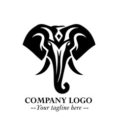 Majestic Elephant Logo Symbol with Elegant Minimalist Design and Powerful Modern Style