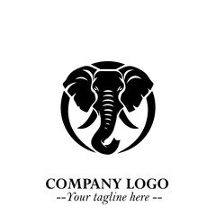 Majestic Elephant Logo Symbol with Elegant Minimalist Design and Powerful Modern Style