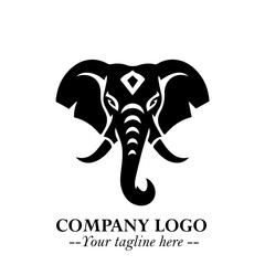 Majestic Elephant Logo Symbol with Elegant Minimalist Design and Powerful Modern Style