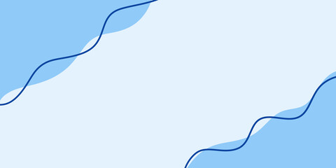 Blue Fluid Wave Background with Organic Natural Lines, Hand-Drawn Blue Wallpaper