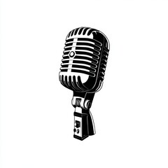 A vintage microphone, ideal for recording vocals or musical instruments