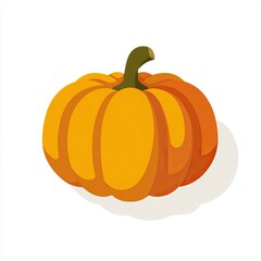 A vibrant and juicy pumpkin, perfect for autumn decorations and festive celebrations. Its rich orange color and distinctive shape capture the essence of fall