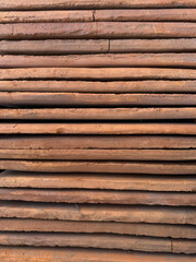 Background texture of stacked natural stone slabs - Building material