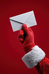santa hand with envelop