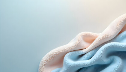 Soft, fluffy blue and pink blankets for comfort and cozy relaxation