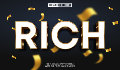 Editable 3d text style effect - Rich text effect Template