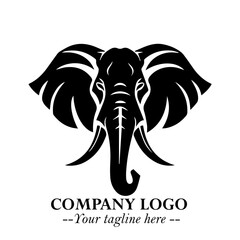 Majestic Elephant Logo Symbol with Elegant Minimalist Design and Powerful Modern Style