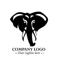 Majestic Elephant Logo Symbol with Elegant Minimalist Design and Powerful Modern Style