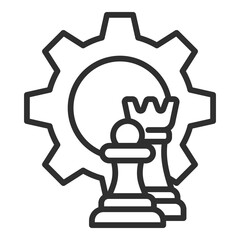 Strategy Icon Single Vector Collection 